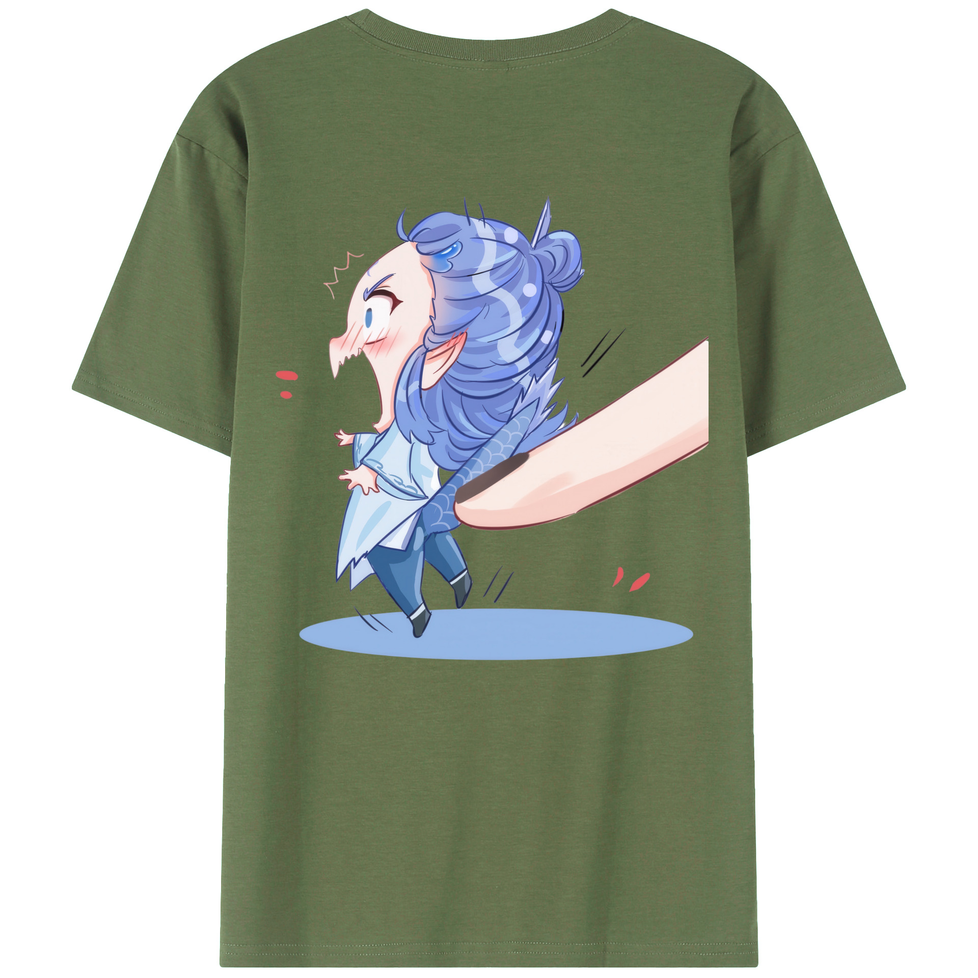 （画像用） Ne Zha 2 ナタ 魔童の大暴れ 綿100％ メンズ半袖Tシャツ（バックプリント） 通気性